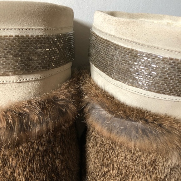 Coach Maryann Rabbit Fur Wedge Boots - Picture 3 of 7